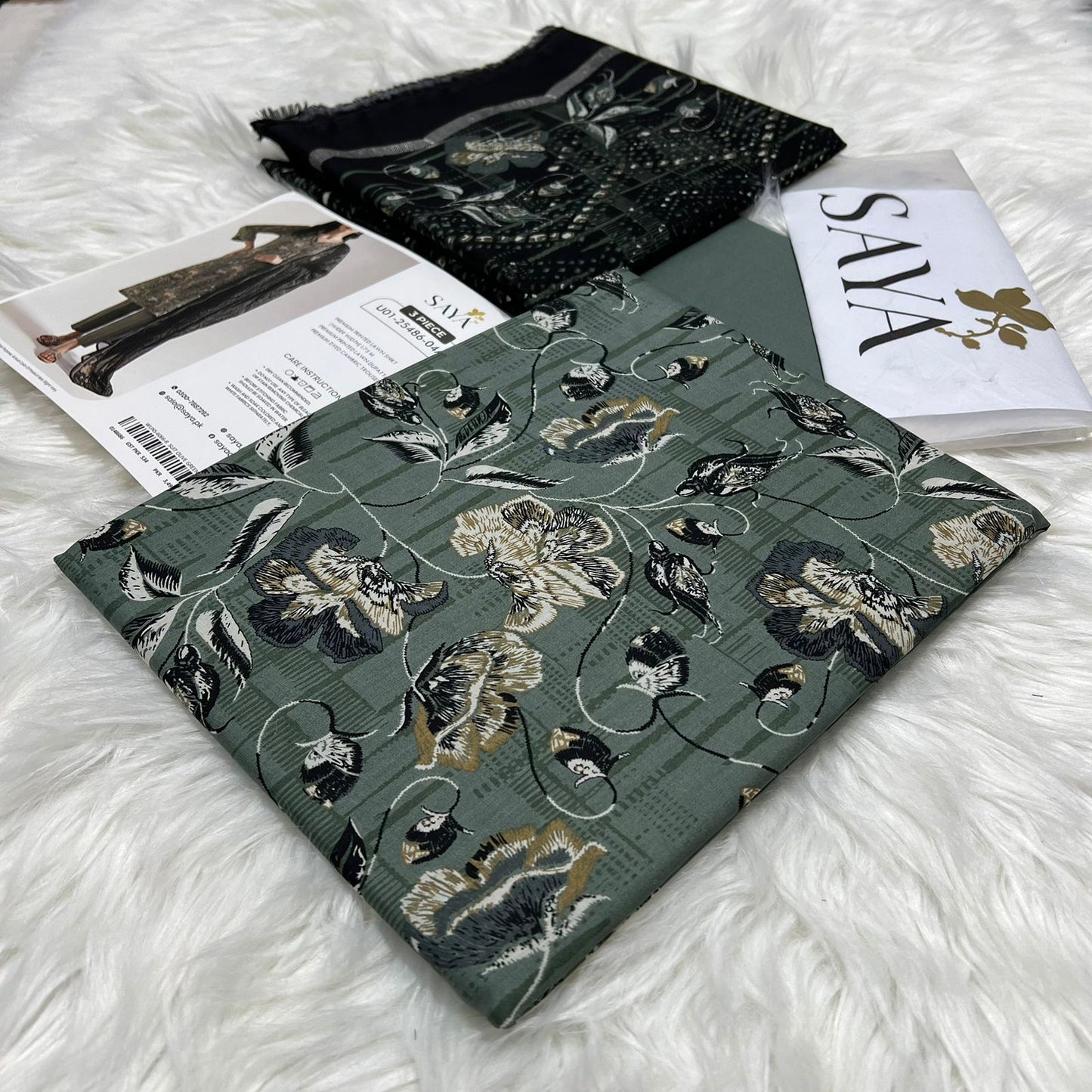 Bin Saeed Printed Lawn 3PC Suit