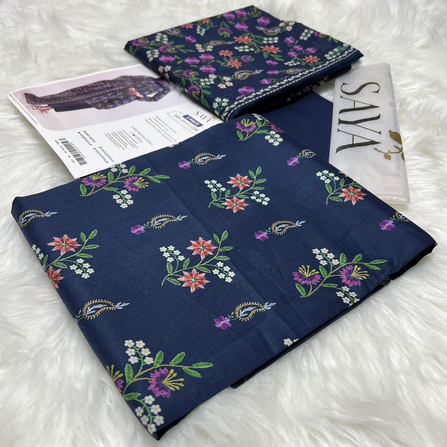 Bin Saeed Printed Lawn 3PC Suit