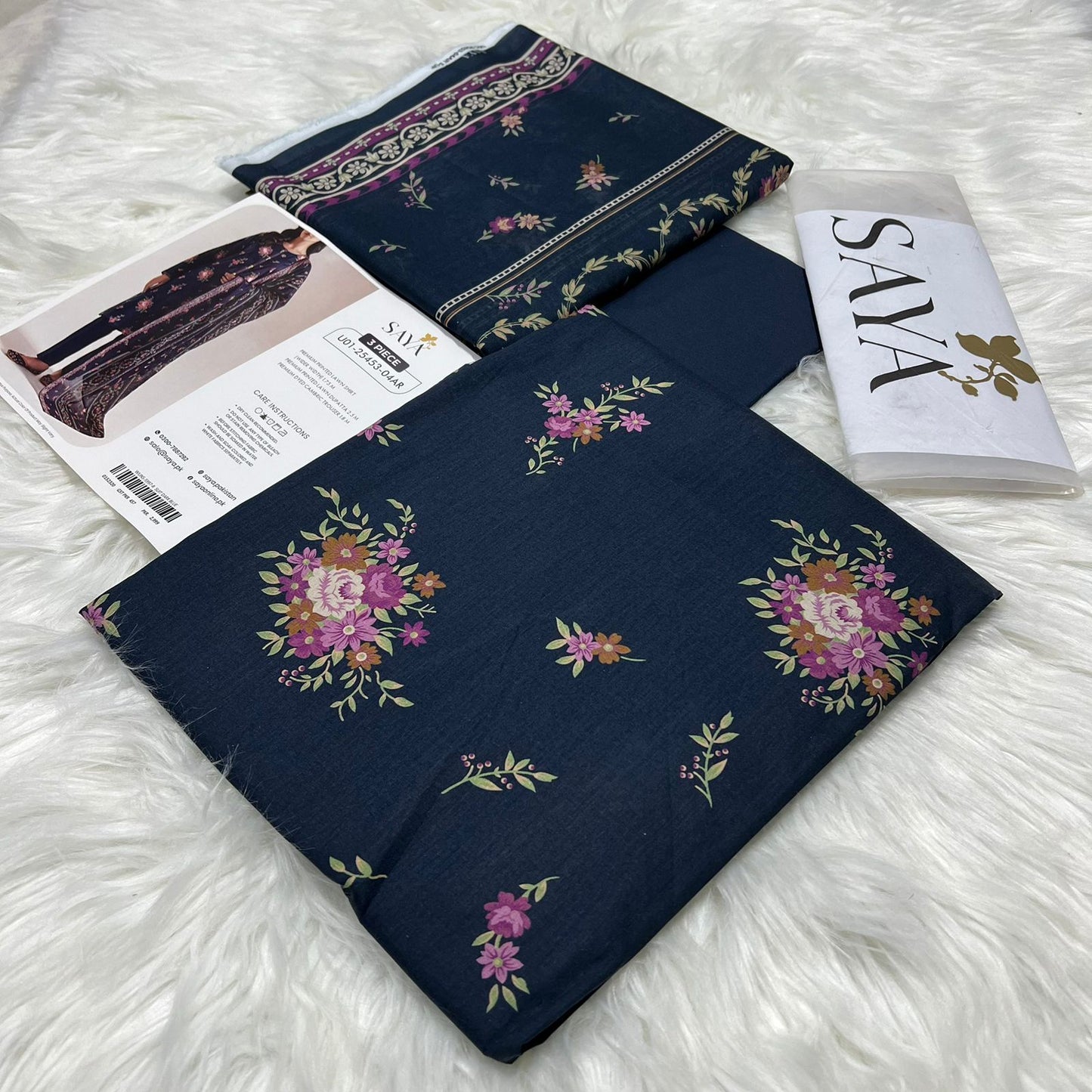 Bin Saeed Printed Lawn 3PC Suit