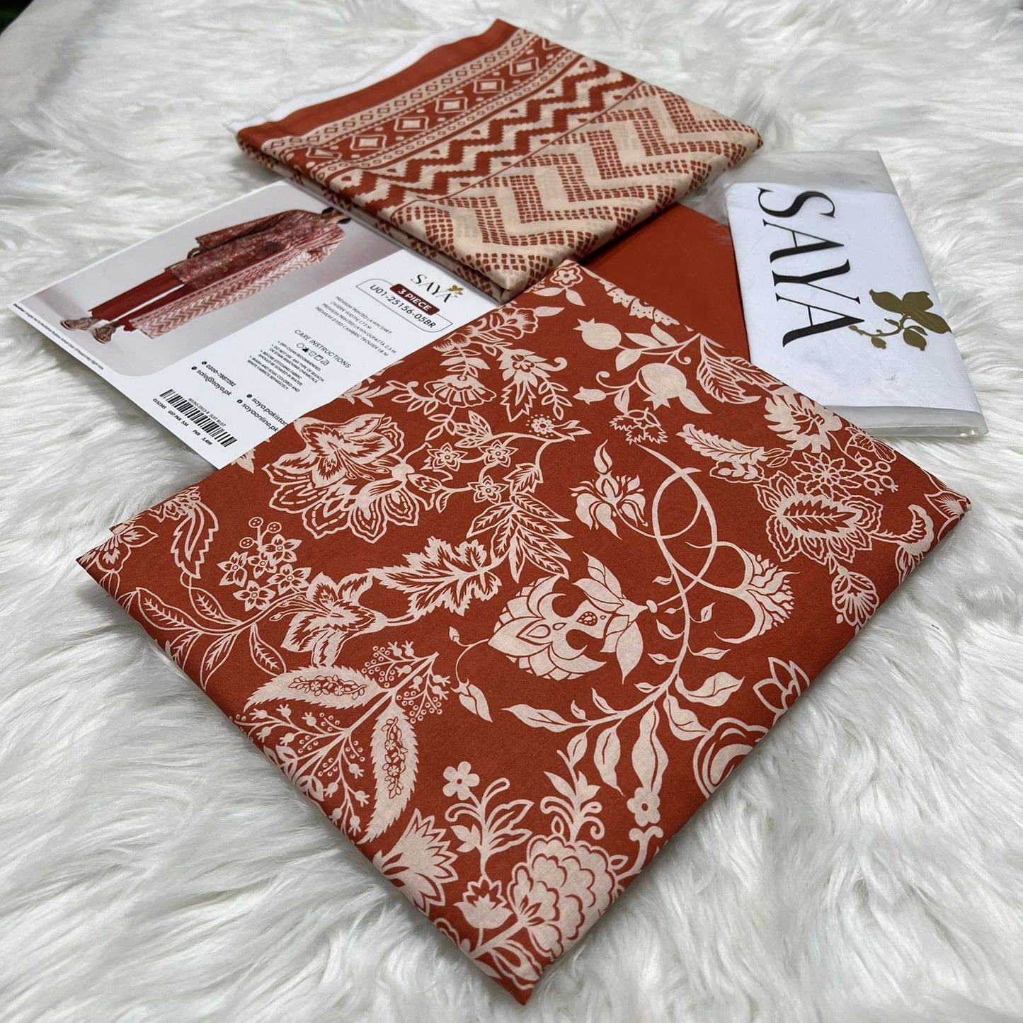 Bin Saeed Printed Lawn 3PC Suit