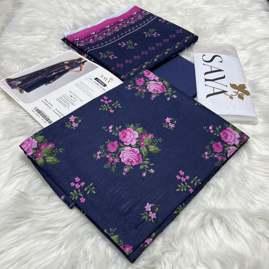 Bin Saeed Printed Lawn 3PC Suit