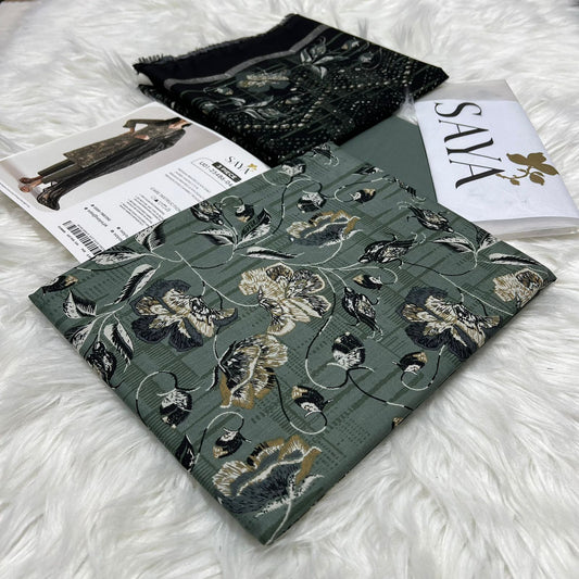 Bin Saeed Printed Lawn 3PC Suit
