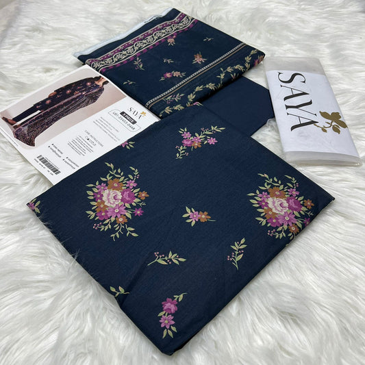 Bin Saeed Printed Lawn 3PC Suit