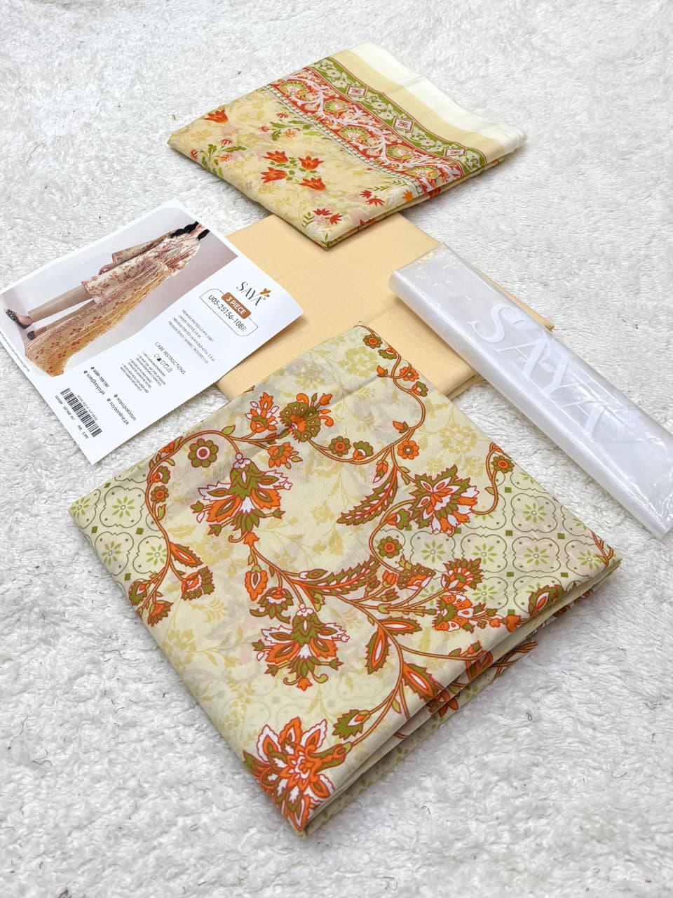 Bin Saeed Printed Lawn 3PC Suit