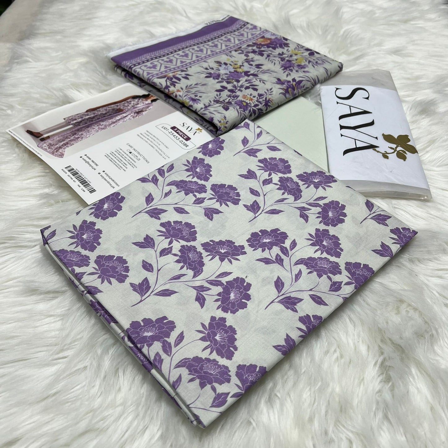 Bin Saeed Printed Lawn 3PC Suit