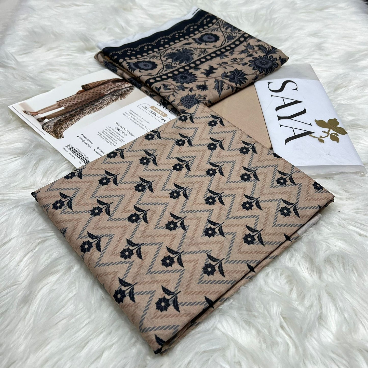 Bin Saeed Printed Lawn 3PC Suit