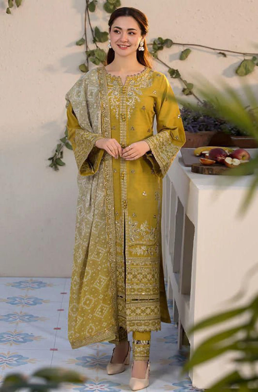 Jade Embroidered Lawn 3PC (D#5004)