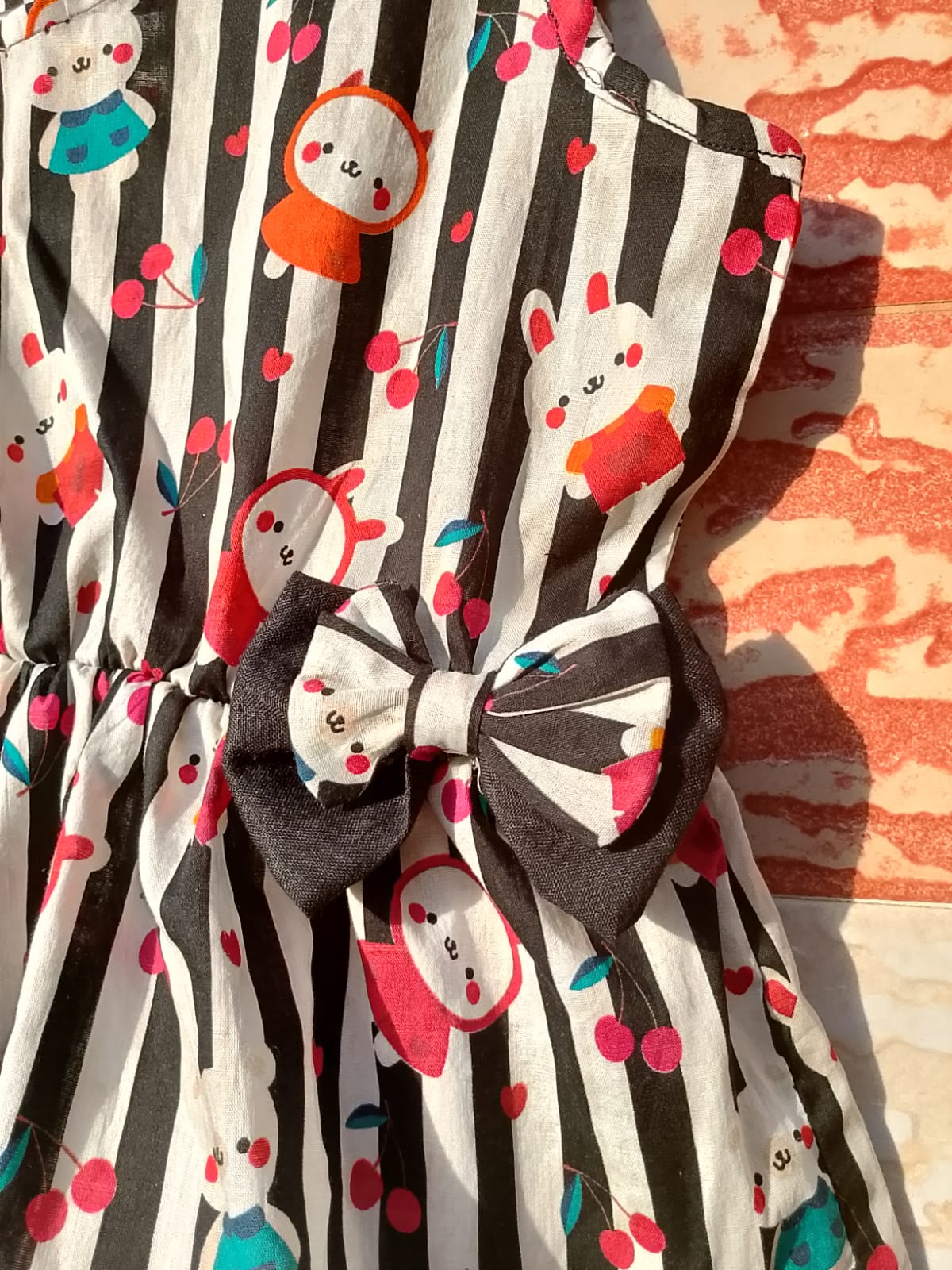 Cartoon Print Frock & Shorts Set (SKU A006)