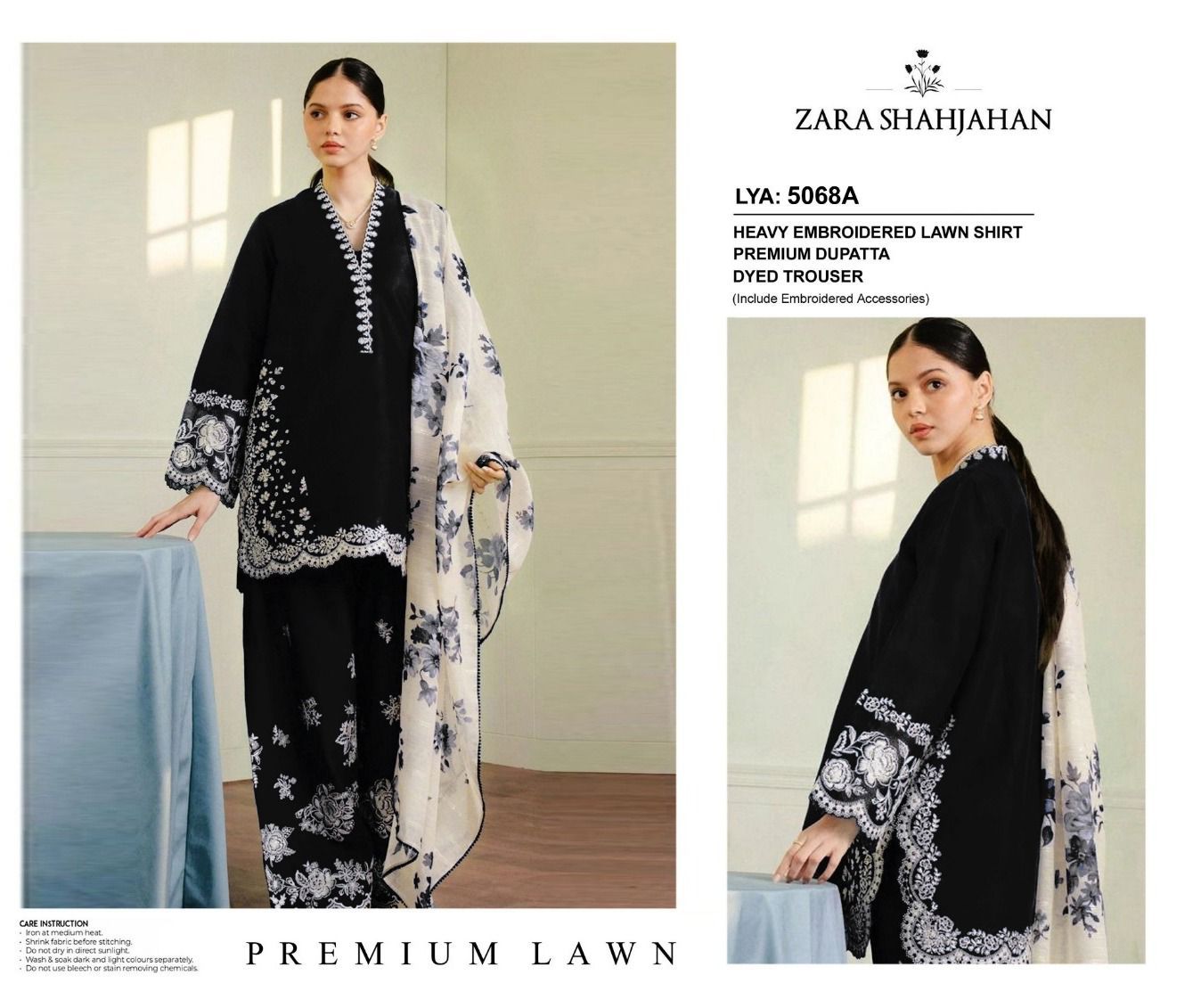 Zara Shahjahan Lawn 3PC (D#5068)