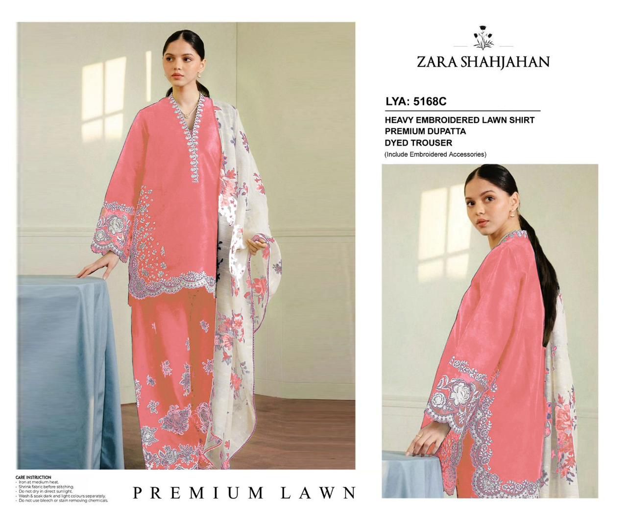 Zara Shahjahan Lawn 3PC (D#5068)