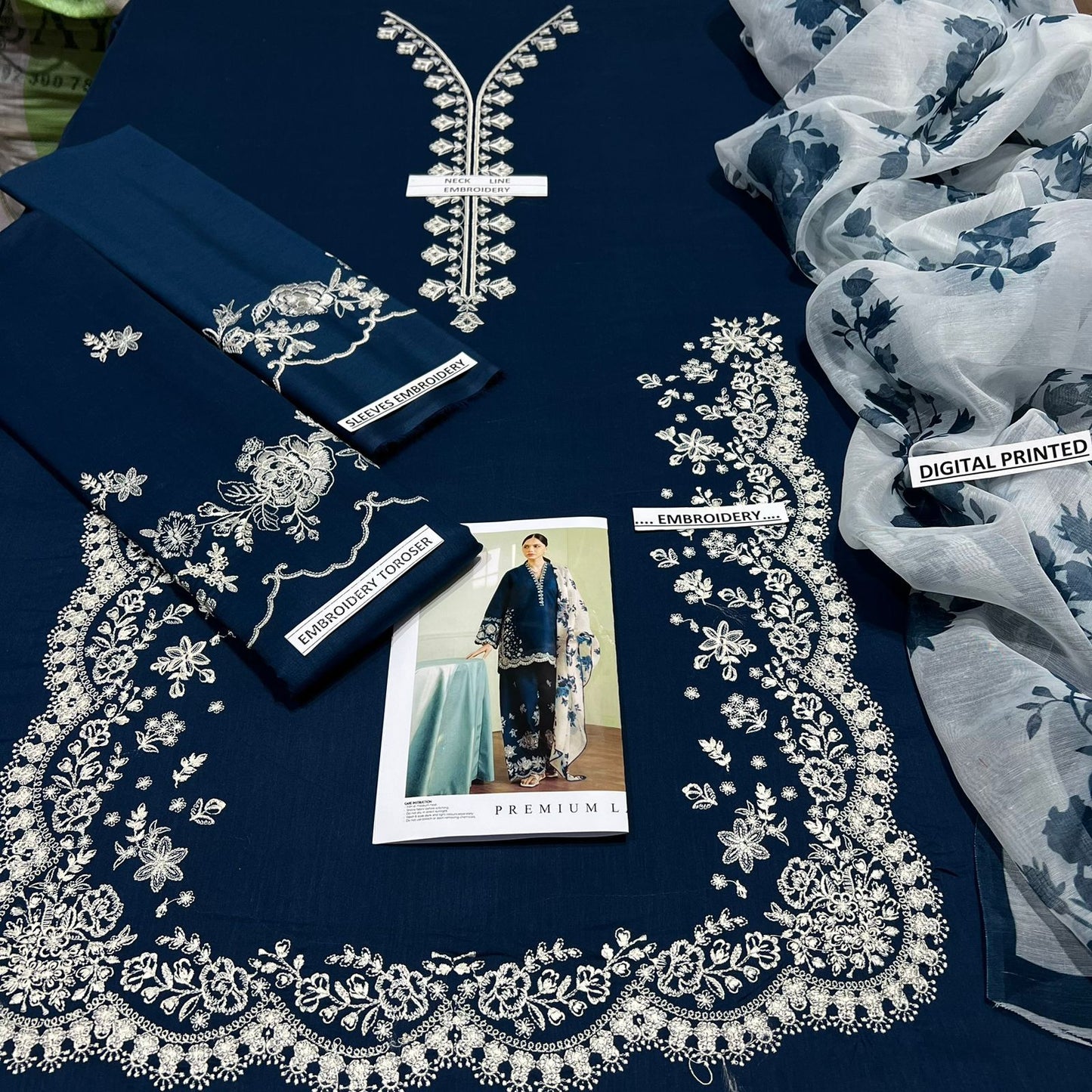 Zara Shahjahan Lawn 3PC (D#5068)