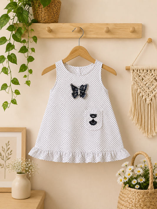 A-Line Frock with Butterfly & Lace Detail (SKU 003)